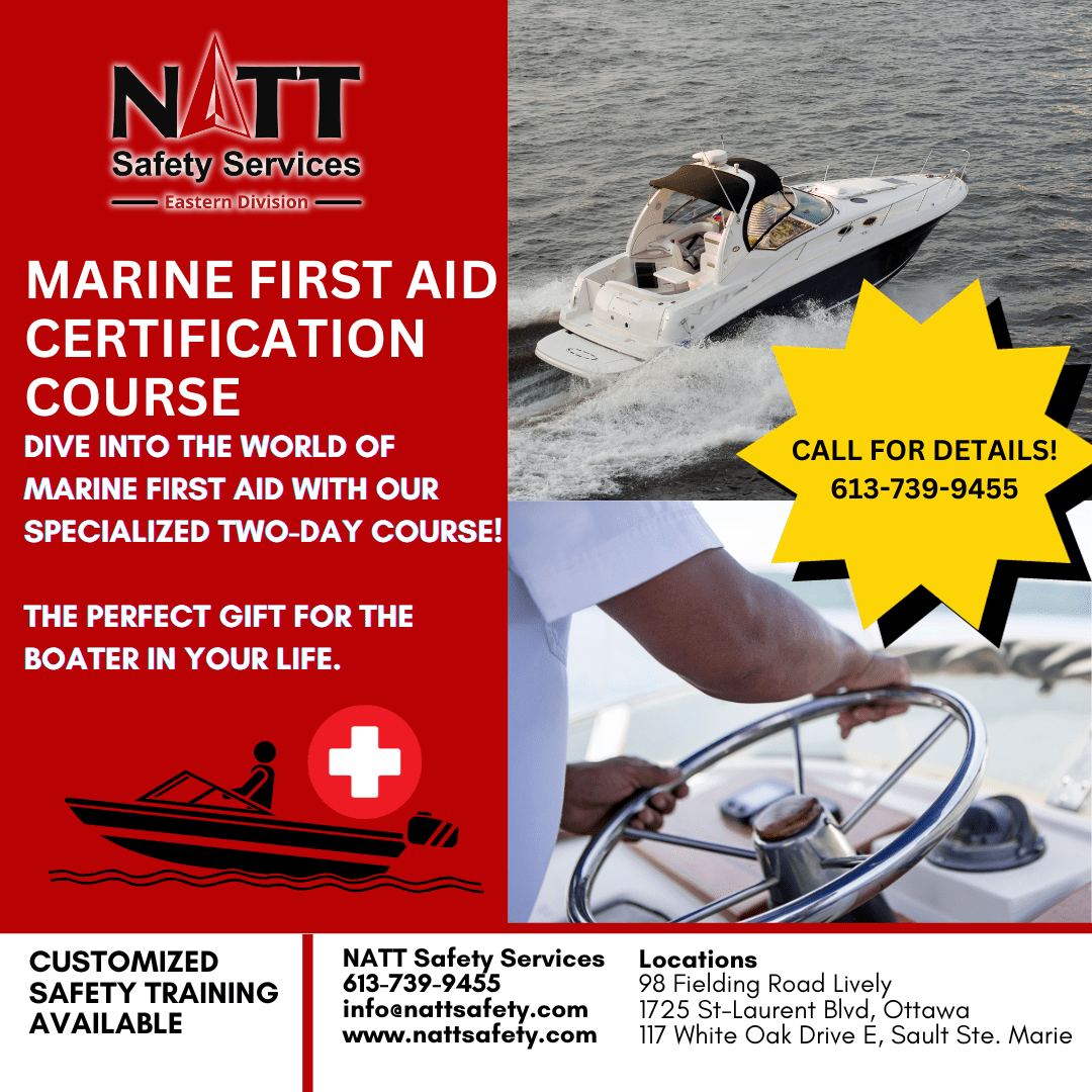 marine first aid course natt safety services lively ontario
